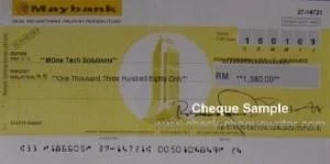maybank cheque